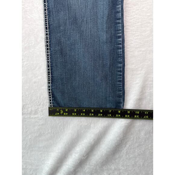 Silver Jeans Suki Flare Jeans Womens Size 27x32 Destroyed Thick Stitch Y2K - Picture 7 of 9